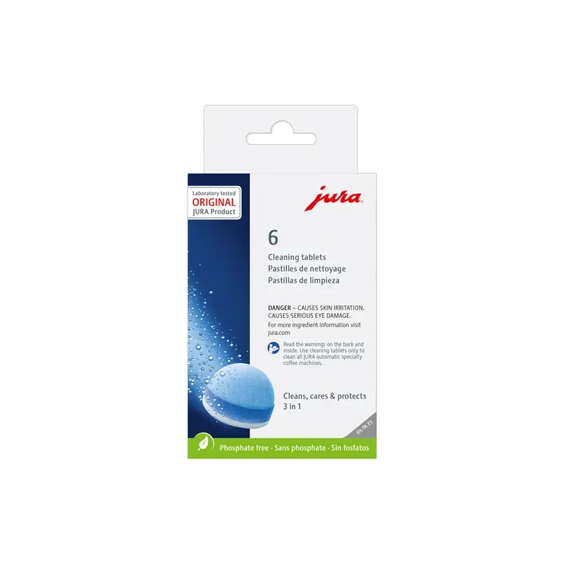 JURA 3 Phase Espresso Machines Cleaning Tablets 24224