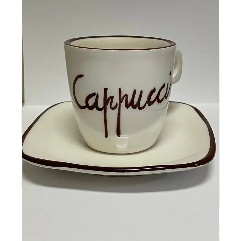 Set of 4 hand painted Cappuccino Cups Italy