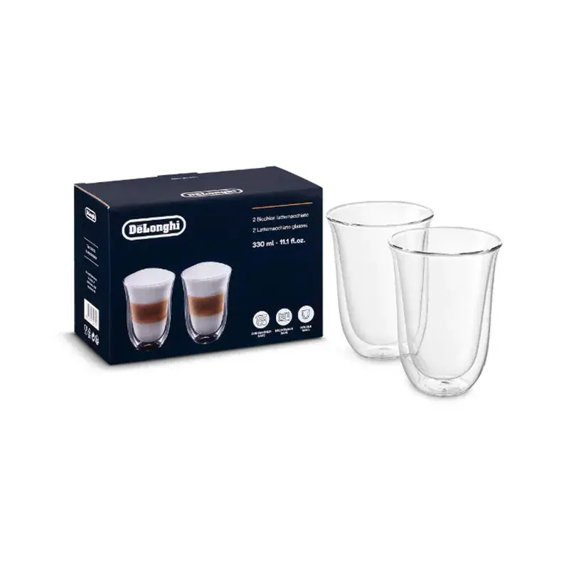 De’Longhi Double wall Latte Macchiato Glass set of 2