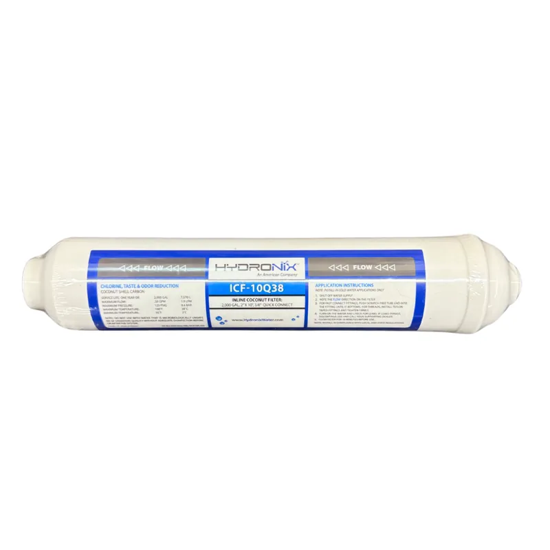 Hydronix ICF-10Q38 Inline Water Filter 10" with 3/8" Quick Connect