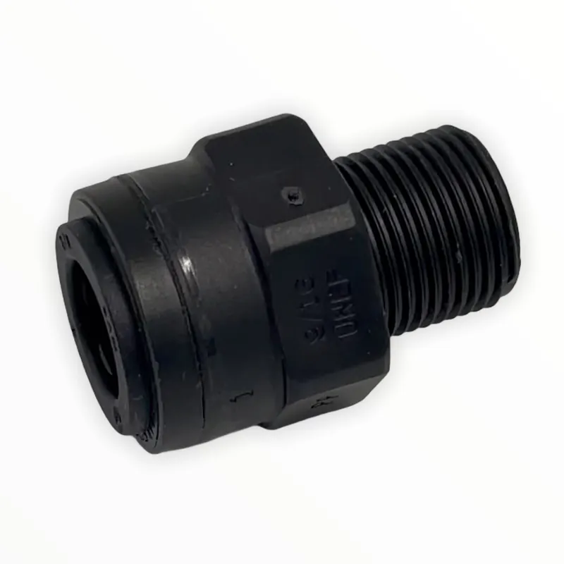 Push Fit 3/8" Tube X 9/16" Male UNEF - 3/8 Compression Adapter // GS3 braided line to 3/8 tubing fitting