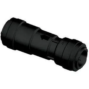 Push Fit 3/8" Check Valve - Black, Red Collet