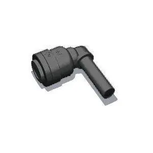 Push Fit 3/8" Tube X 3/8" Stem Elbow - Black