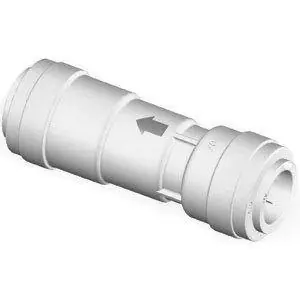 Push Fit 3/8" Check Valve, Red Collet
