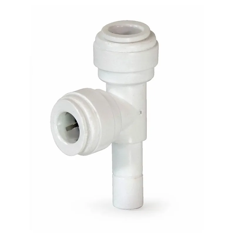 Push Fit 3/8" TUBE Stem Run Tee