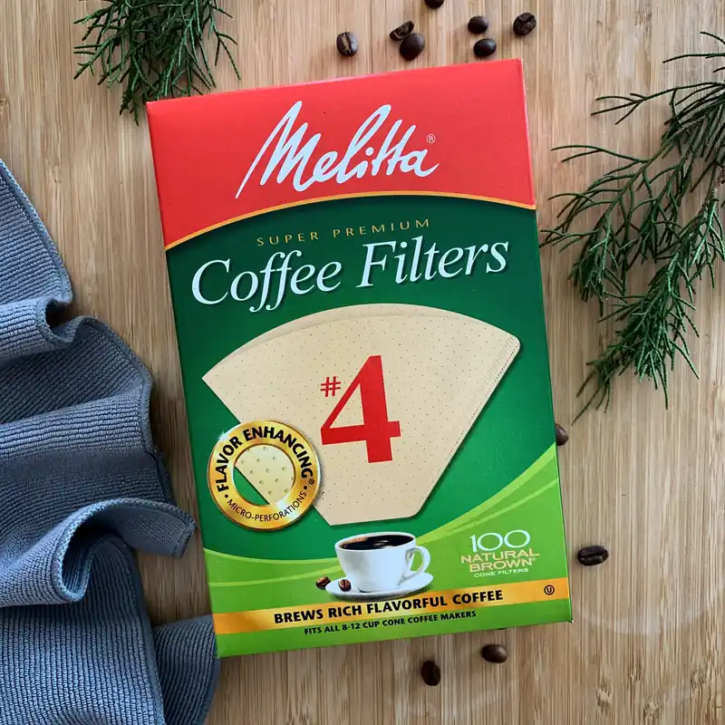 4 Melitta Cone Filter (Natural Brown) - 100 Count