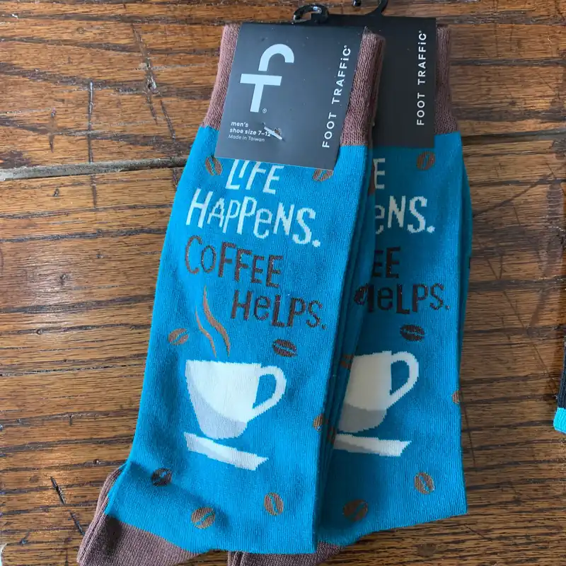 Men‘s Coffee Socks “life happens”