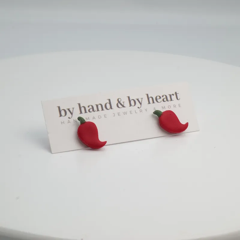 Chili Pepper Stud Earrings