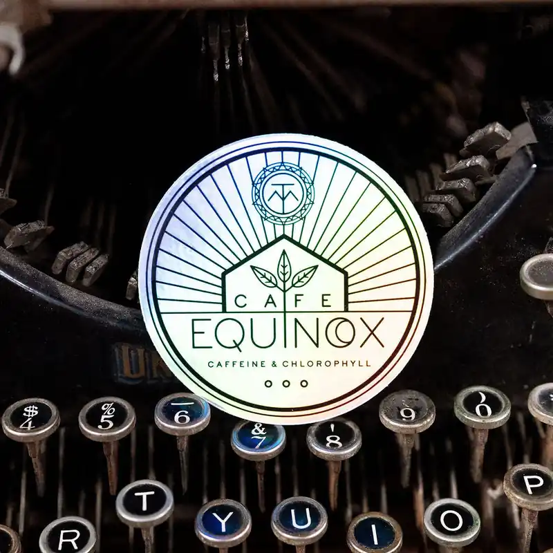 Café Equinox Holographic Sticker