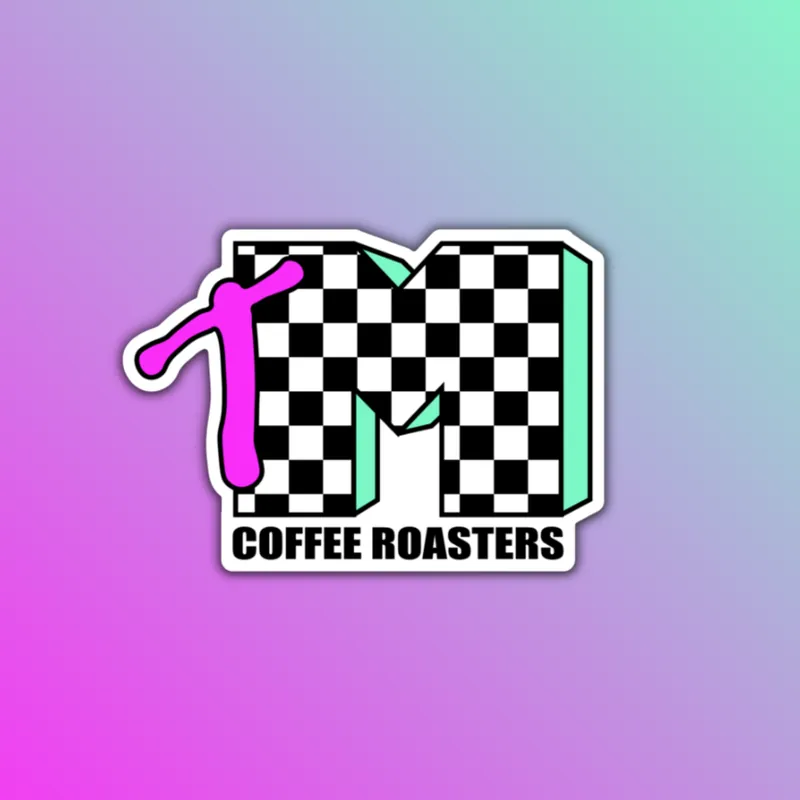 TM White Checker Sticker