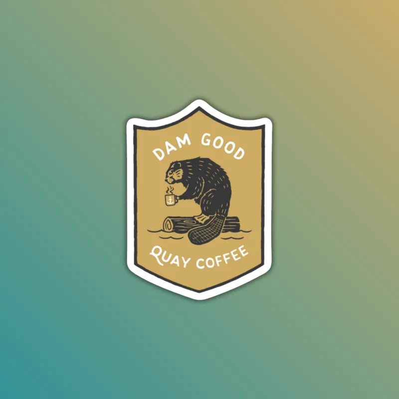 Dam Good Quay Coffee Sticker