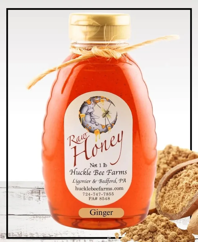 Ginger Infused Honey 1lb.
