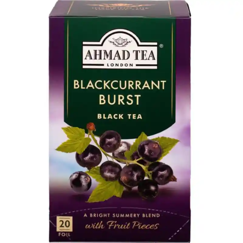 Ahmad Blackcurrant Burst Black Tea Bags 20ct.