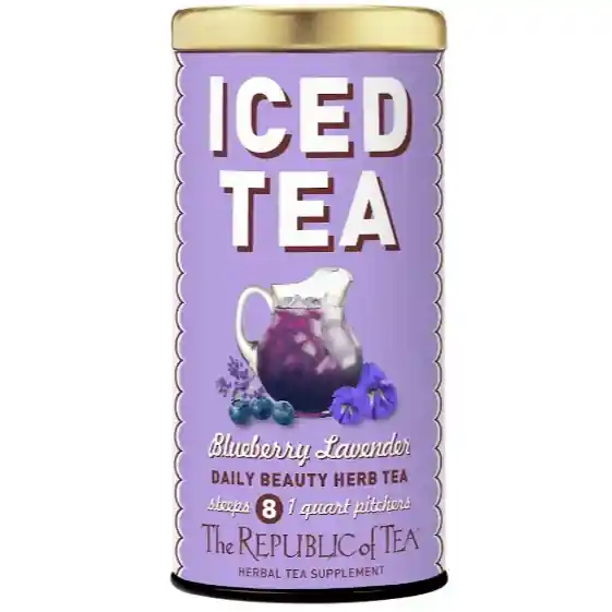 Republic Blueberry Lavender Herb Iced Tea, 8 1qt. pouches