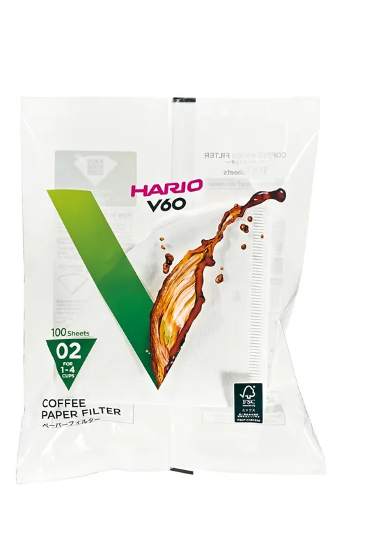 Hario V60 02 White Cone Filters - 100ct