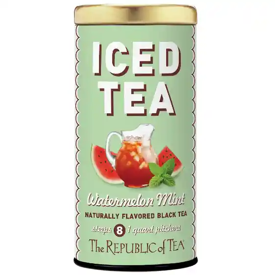 Republic Watermelon Mint Black Iced Tea, 8 1qt. pouches