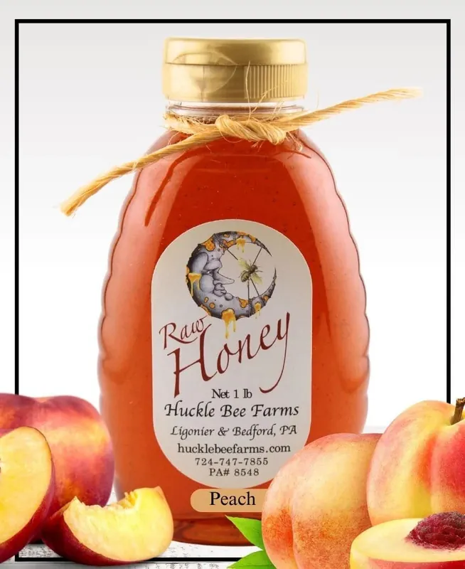 Peach Infused Honey 1lb.