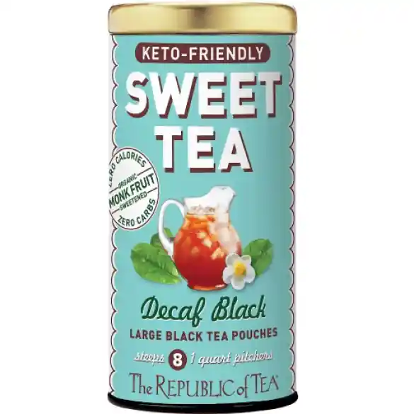 Republic Keto-Friendly Sweet Decaf Black Iced Tea, 8 1qt. pouches