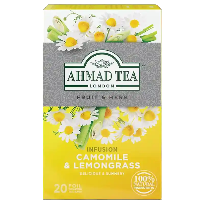 Ahmad Camomile and Lemongrass Herbal Tea Bags 20ct.