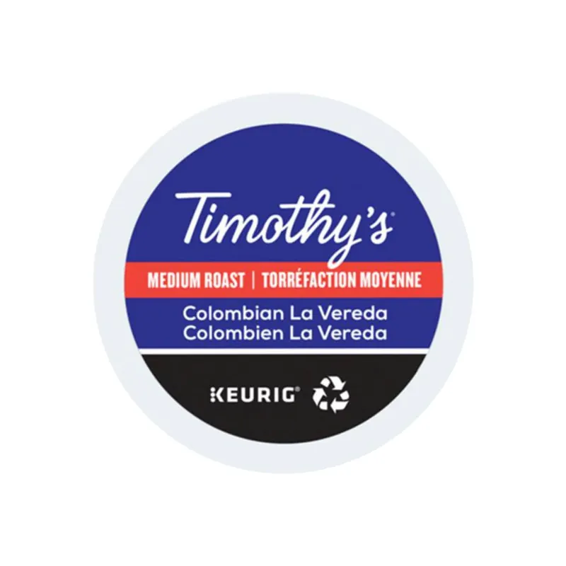 Timothy‘s Colombian La Vereda K-Cup® Recyclable Pods (Box of 24)