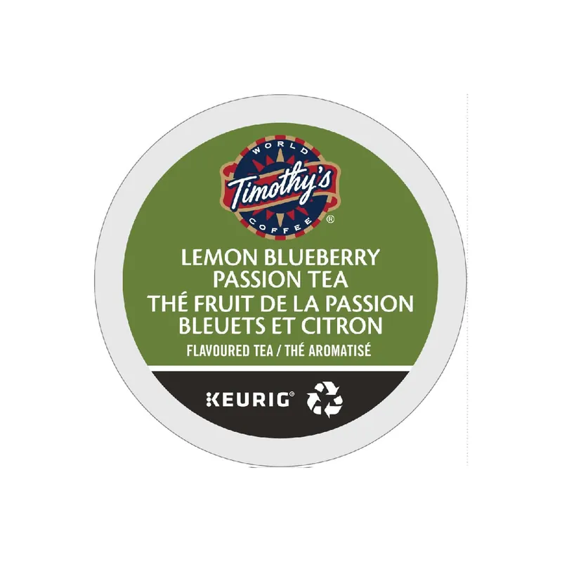 Timothy‘s Lemon Blueberry Passion Tea K-Cup® Recyclable Pods (Box of 24)
