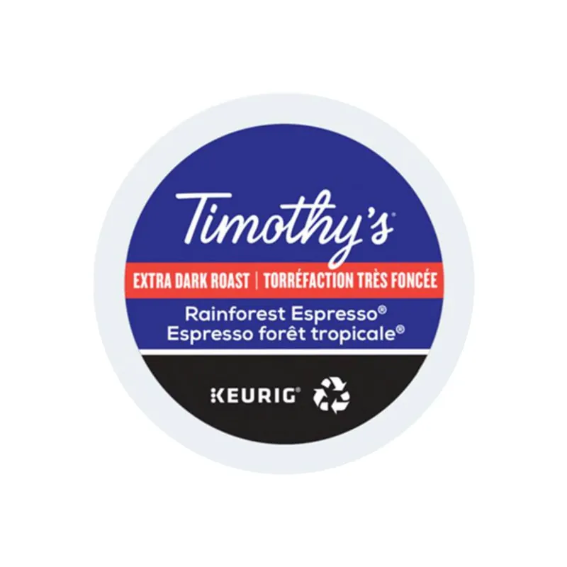 Timothy‘s Rainforest Espresso K-Cup® Recyclable Pods (Box of 24)