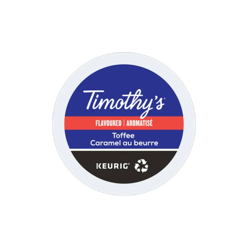 Timothy‘s Toffee (Formerly Winter Carnival) K-Cup® Recyclable Pods (Box of 24)