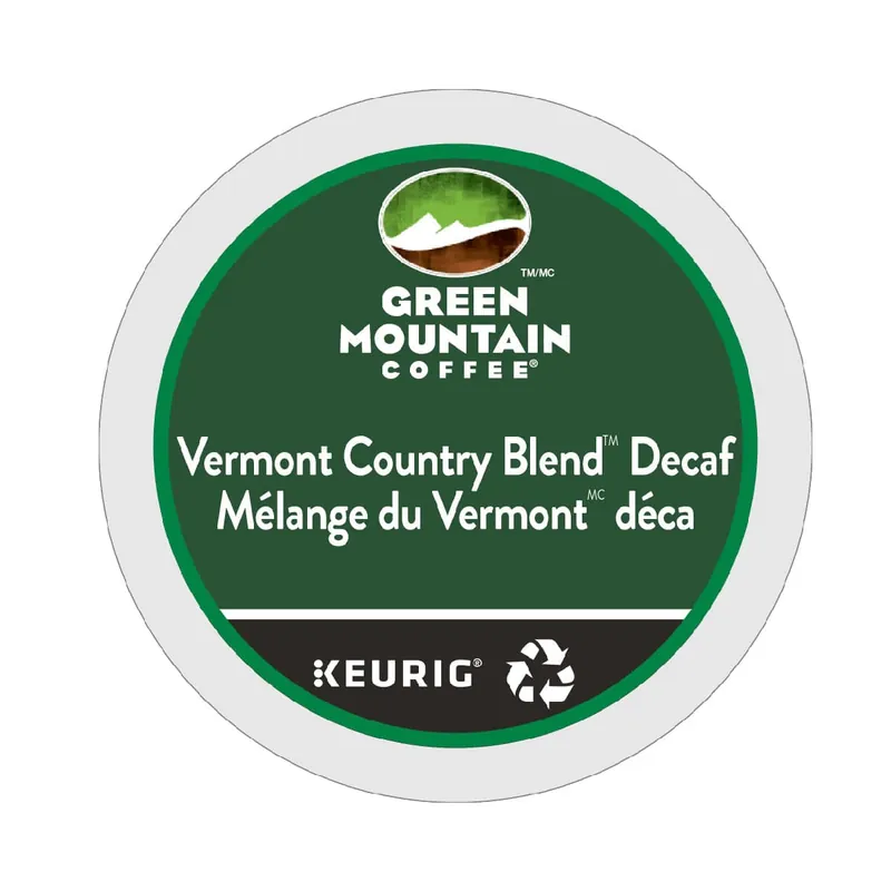 Green Mountain Decaf Vermont Country Blend K-Cup® Recyclable Pods (Box of 24)