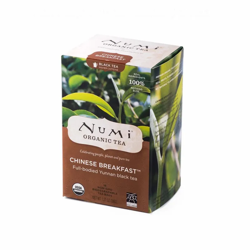 Numi Organic Tea Chinese Breakfast Tea Bags