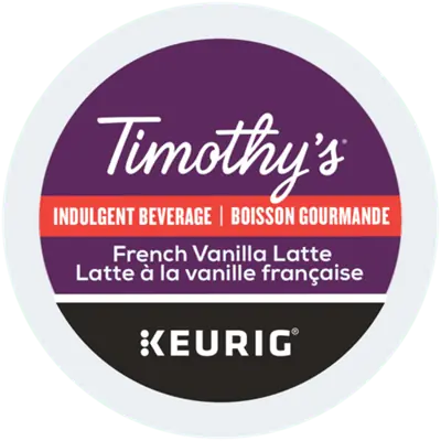 Timothy‘s Indulgence French Vanilla Latte K-Cup® Pods (Box of 24)