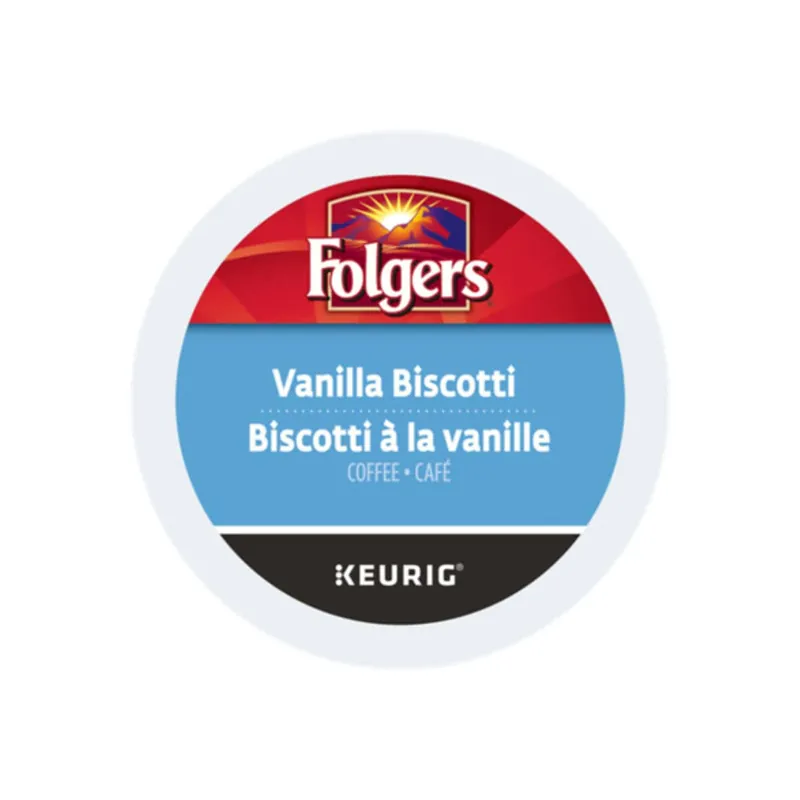 Folgers Gourmet Selections Vanilla Biscotti K-Cup® Recyclable Pods (Box of 24)