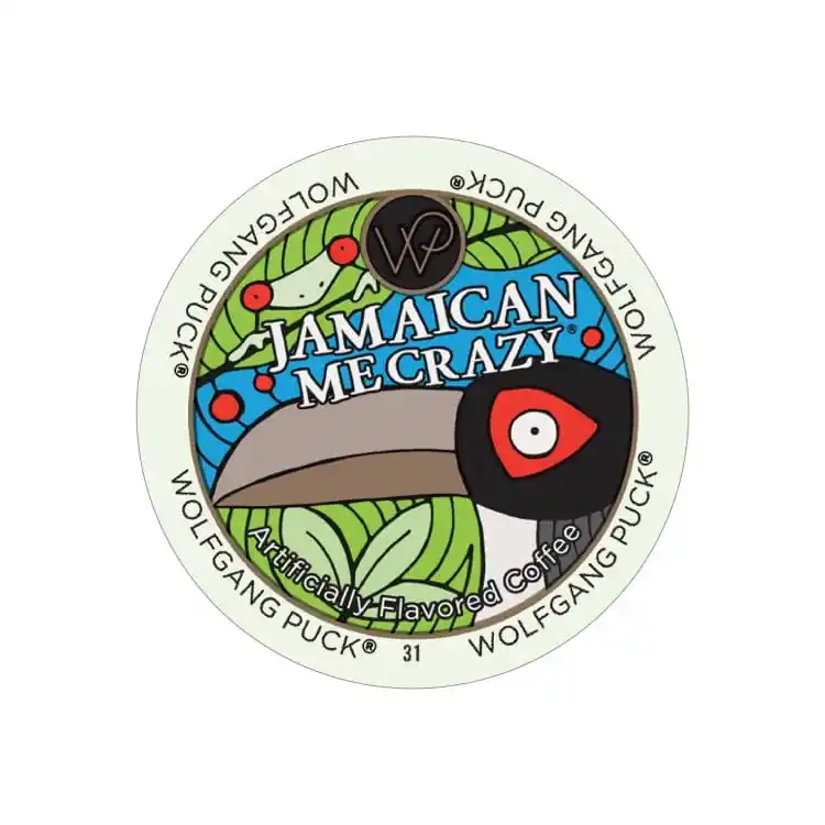 Wolfgang Puck Jamaican Me Crazy Single Serve Coffee Pods (Box of 24)