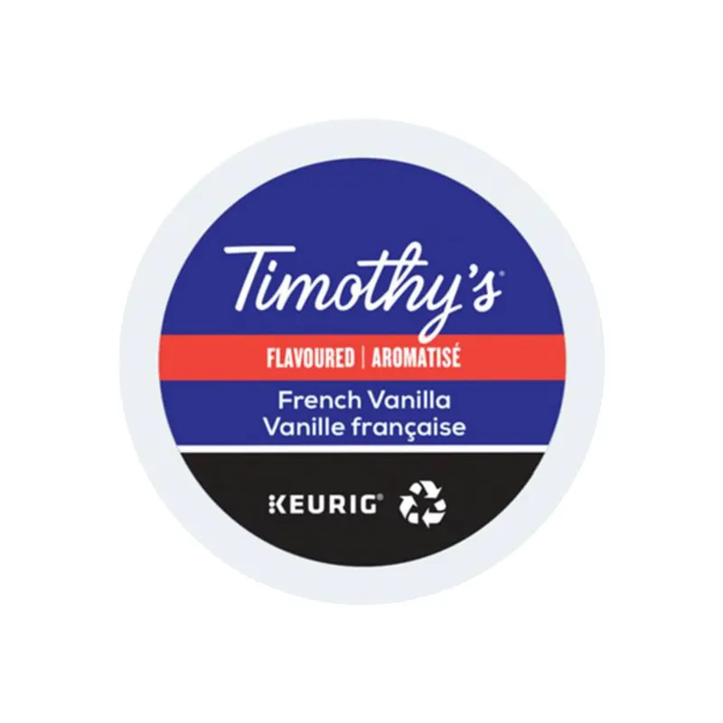Timothy‘s French Vanilla K-Cup® Recyclable Pods (Case of 96)