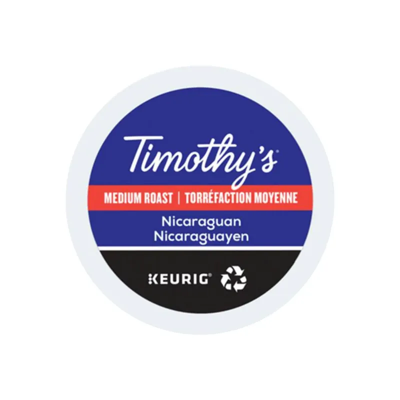 Timothy‘s Nicaraguan K-Cup® Recyclable Pods (Case of 96)