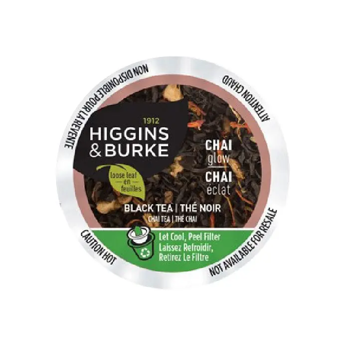 Higgins & Burke Chai Tea (Chai Glow) Single Serve Pods (Box of 24)