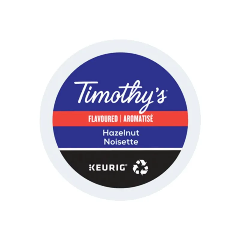 Timothy‘s Hazelnut K-Cup® Recyclable Pods (Box of 24)