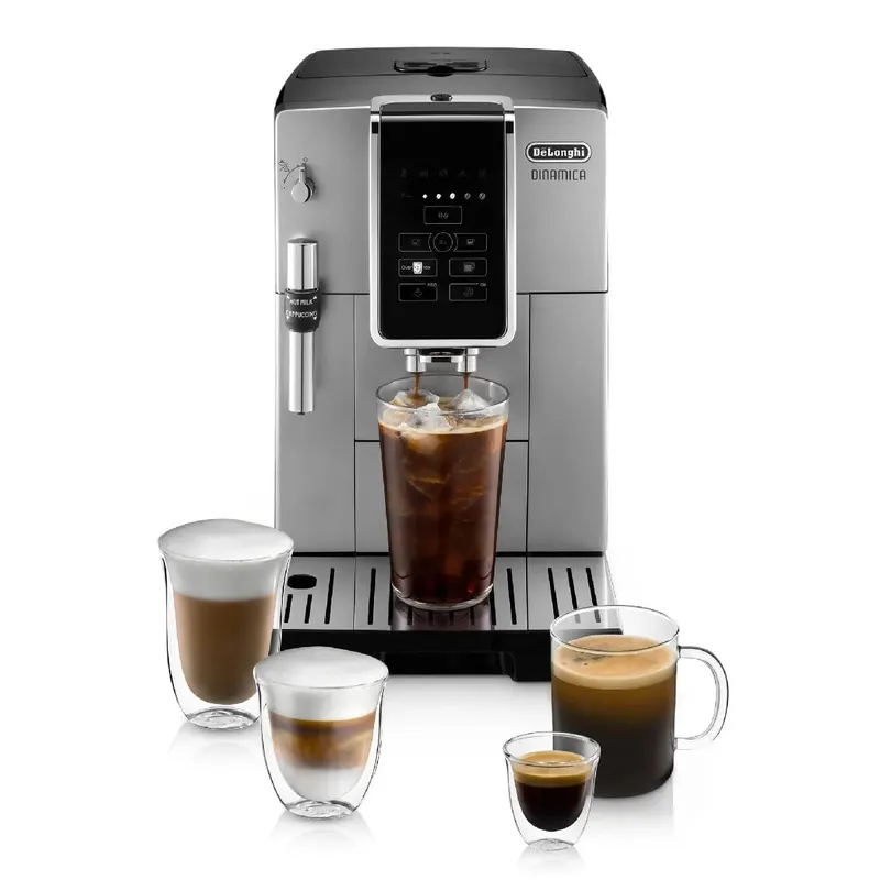 De‘Longhi Dinamica With Adjustable Frothing Wand Super Automatic Espresso & Coffee Machine ECAM35025SB (Silver)