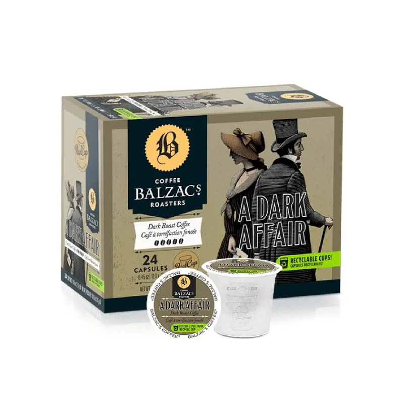 Balzac‘s A Dark Affair Single Serve Coffee Pods (Case of 96)