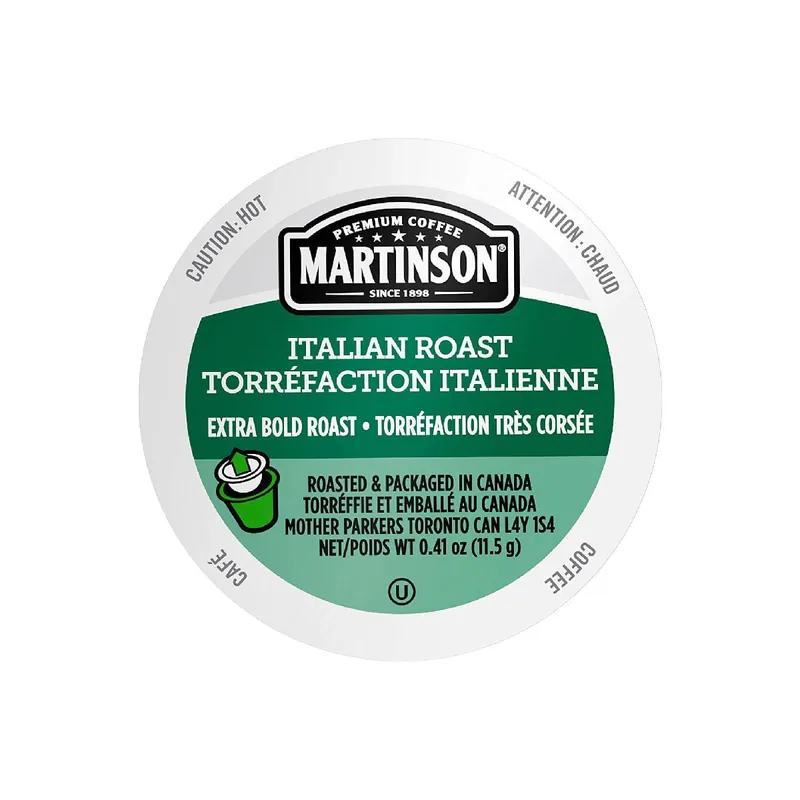 Martinson Coffee Italian Roast Single Serve Pods (Box of 24)
