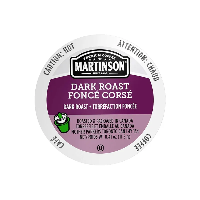 Martinson Coffee Dark Roast Single Serve Pods (Case of 96)