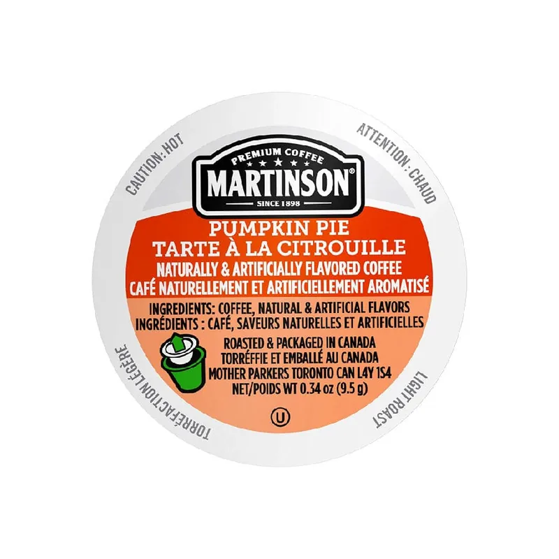 Martinson Coffee Pumpkin Pie Single Serve Pods (Case of 96)