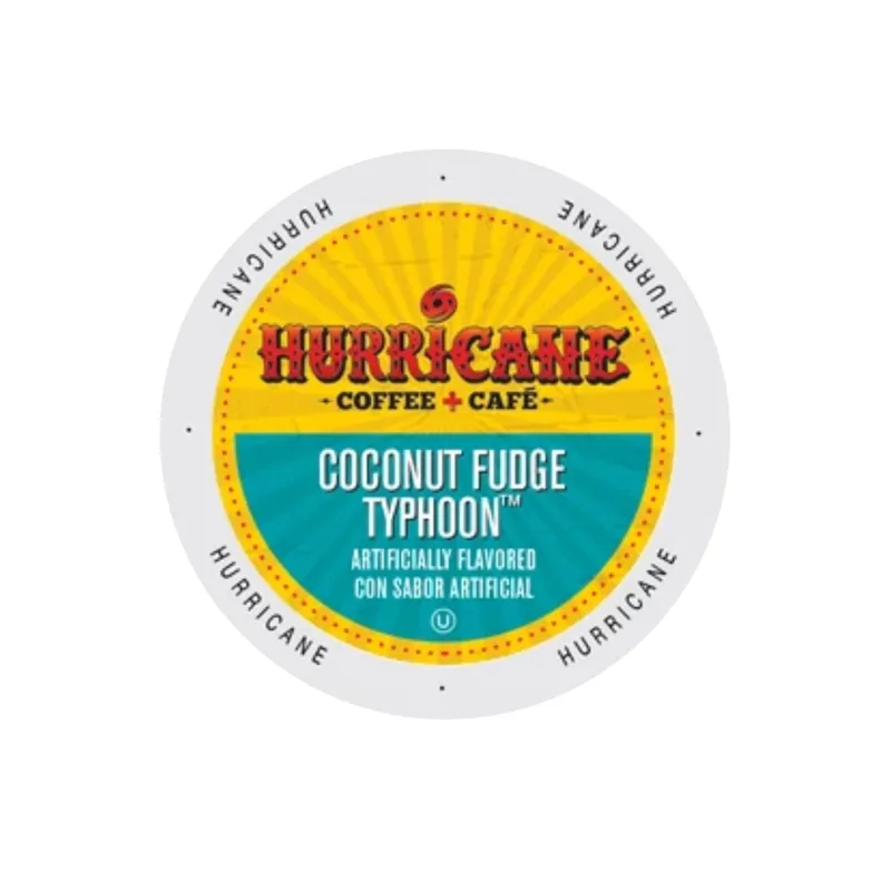 Hurricane Coffee Coconut Fudge Typhoon Single-Serve Pods (Case of 96)