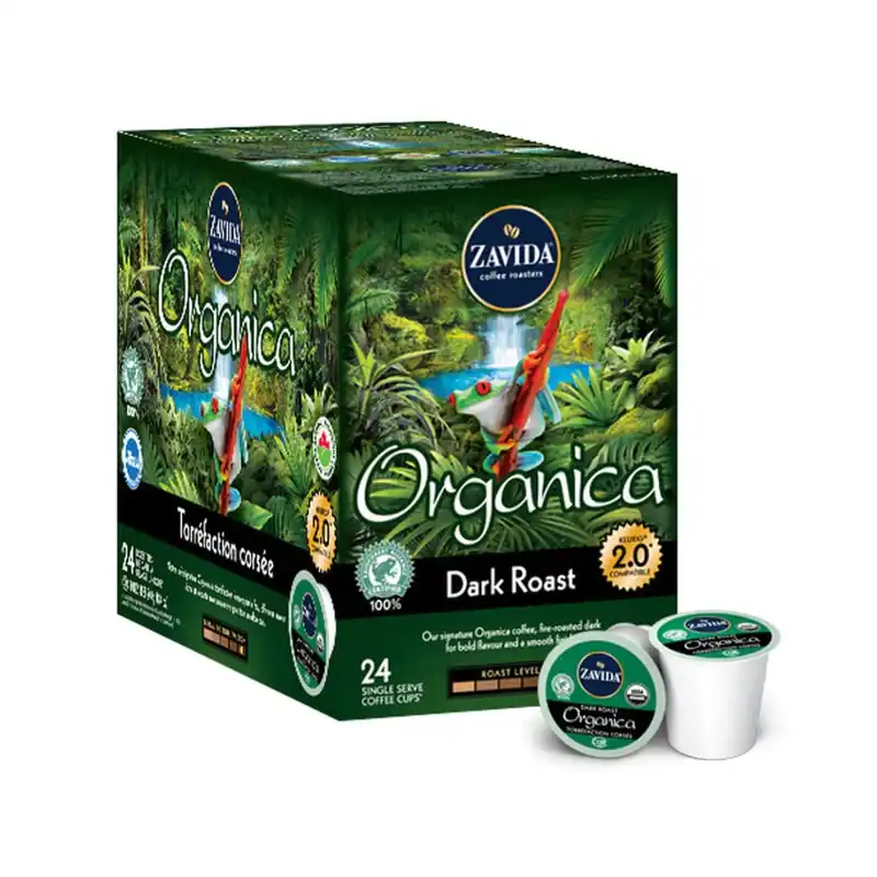 Zavida Organica Dark Single-Serve Coffee Pods (Case of 96)