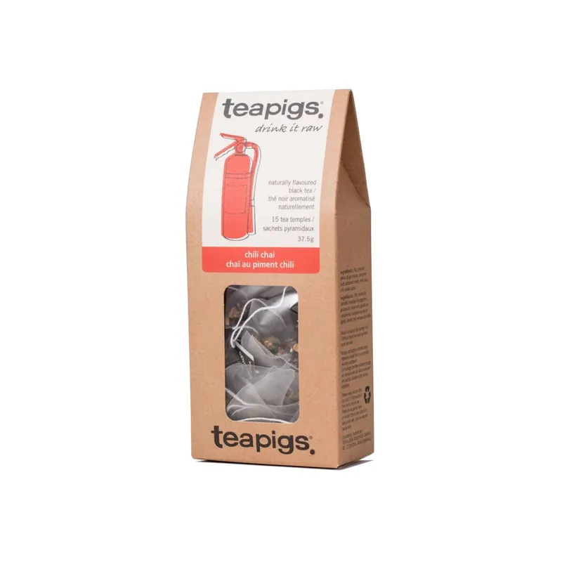 TeaPigs Chilli Chai Loose Leaf Tea Sachets (Box of 15)