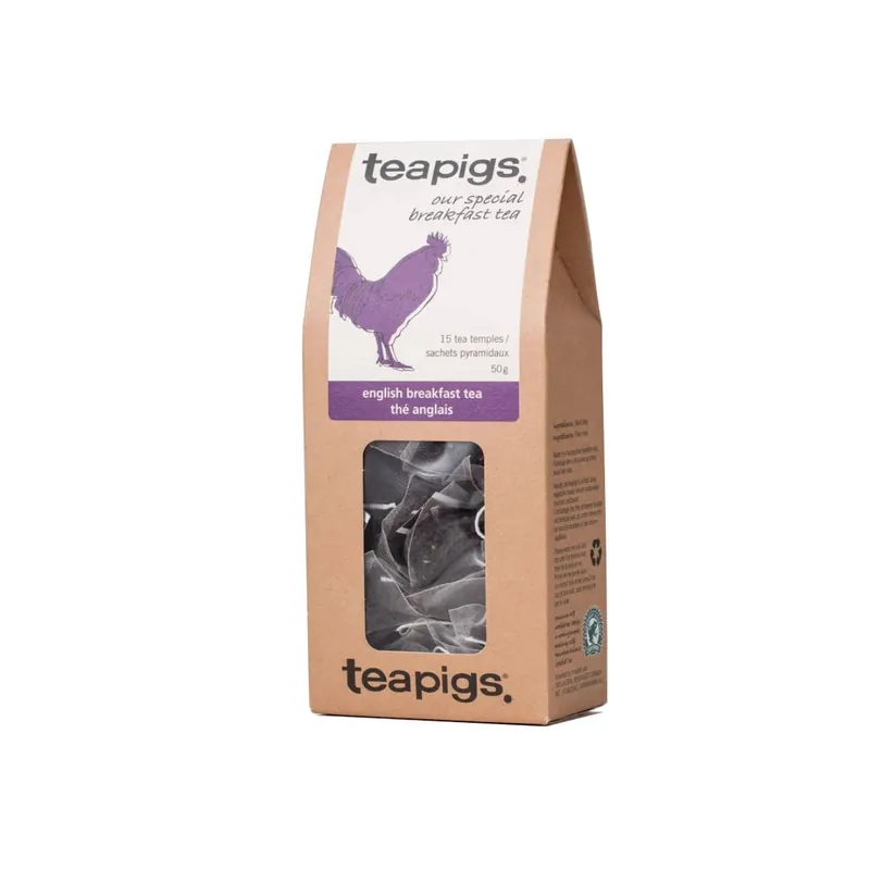 TeaPigs English Breakfast Loose Leaf Tea Sachets (Box of 15)