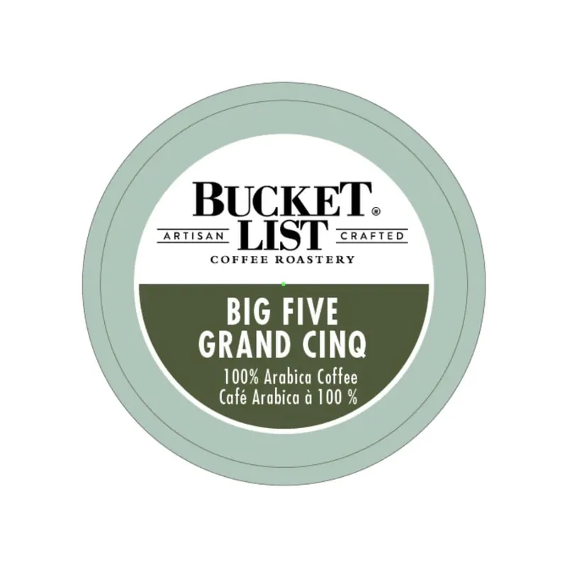 Bucket List Coffee Big Five Single Serve Pods (Box of 24)