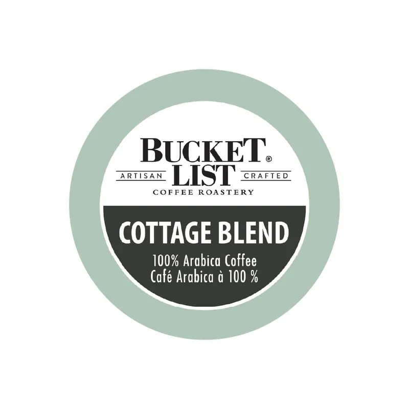Bucket List Coffee Cottage Blend Single Serve Pods (Case of 96)