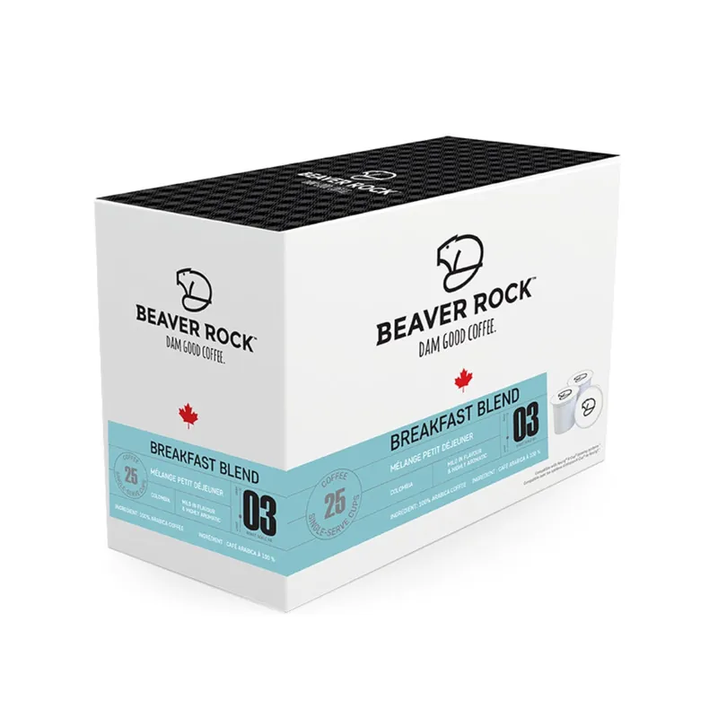 Beaver Rock Breakfast Blend Single-Serve Coffee Pods (Box of 25)