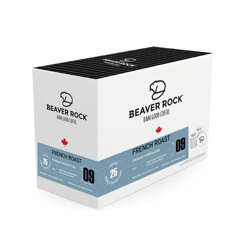 Beaver Rock French Roast Single-Serve Coffee Pods (Box of 25)