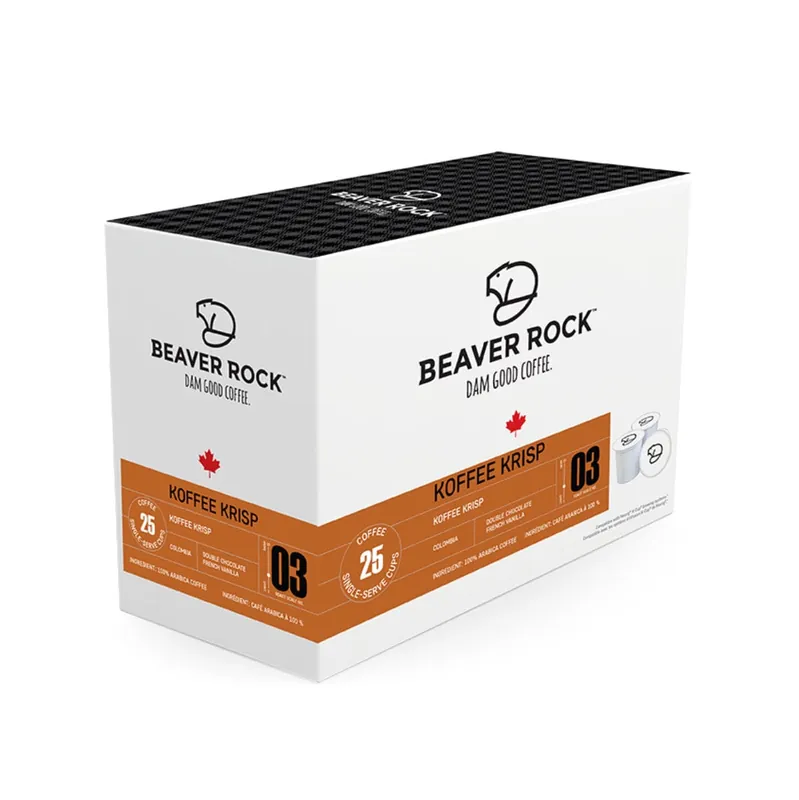 Beaver Rock Koffee Krisp Single-Serve Coffee Pods (Box of 25)